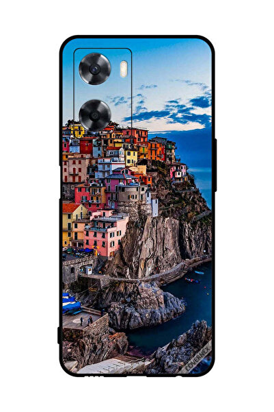 Covernex غطاء حماية لهاتف Oppo A57s - منازل ملونة على البحر