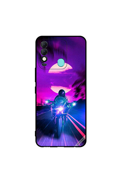 Covernex غطاء حماية لهاتف تكنو سبارك 8 - راكب الدراجة النارية يترك القمر خلفه