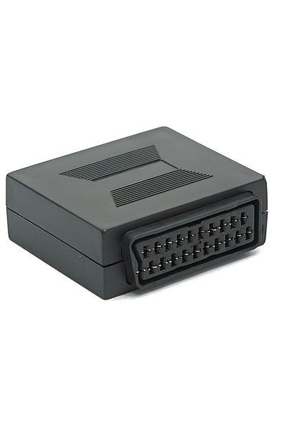 SpeedUF Scart Dişi Dişi Dönüştürücü 🎮 TV DVD Bağlantı Adaptörü – Siyah