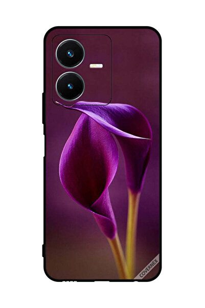 Covernex غطاء حماية لهاتف فيفو Y22 زهرتان جميلتان