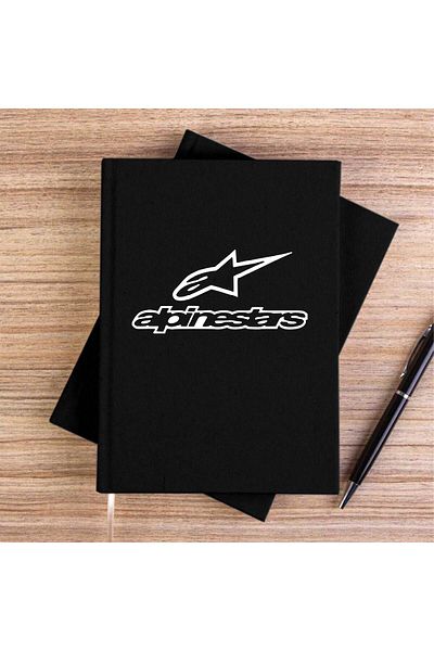 Z zepplin Alpinestars Logo Text Black Unlined Canvas Notebook