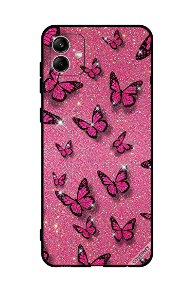Covernex غطاء حماية لهاتف سامسونج جالاكسي A04 4G برسومات لامعة وفراشات