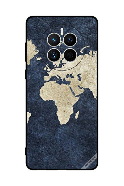 Covernex غطاء حماية لهاتف هواوي ميت 50 إي بنمط خريطة على الجينز
