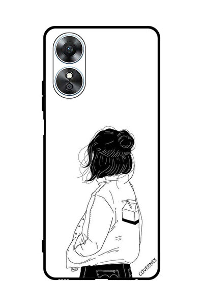 Covernex غطاء حماية لهاتف Oppo A17 فتاة تفكر بعمق كبير