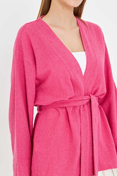 armonika Women's Fuchsia Belted Kimono Arm-25Y001073