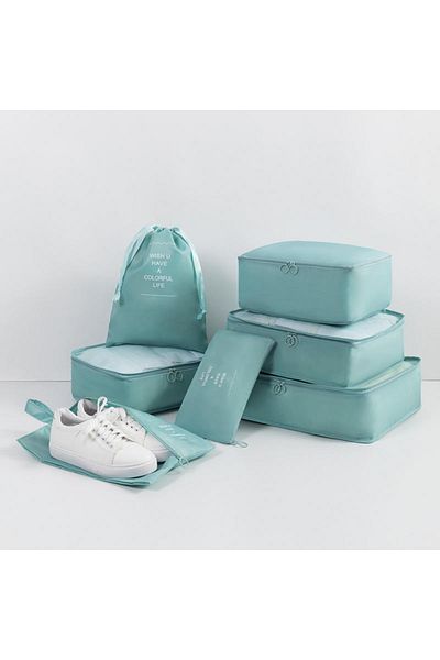 OEM Set 7 huse organizare bagaje, Bleu