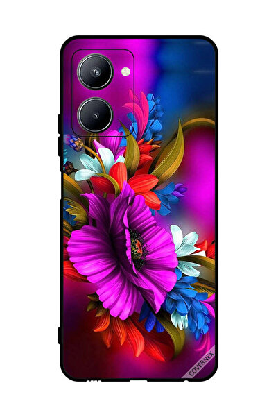 Covernex غطاء حماية لهاتف Realme C33 برسومات زهور عالية الدقة