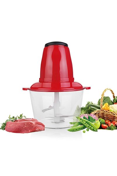 divendi-ro Multifunctional Electric Chopper, 4 Blades, 2 Speeds, 250W, 2 liters, 2 Speed, Glass Bowl, Green