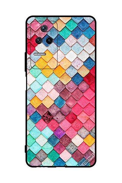 Covernex غطاء حماية لهاتف Xiaomi Poco F4 5G بنمط مربع ماسي