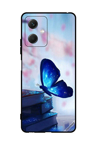 Covernex غطاء حماية لهاتف شاومي ريدمي نوت 12 بتصميم فراشة جالسة على الكتب