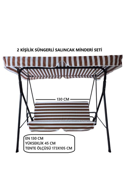 kapella SALINCAK LÜKS KILIF SETİ MİNDERLİ 2 KİŞİLİK 130x 45 KAHVERENGİ - BEYAZ