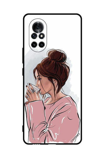 Covernex غطاء حماية لهاتف هواوي نوفا 8 - فن شرب الشاي للفتيات