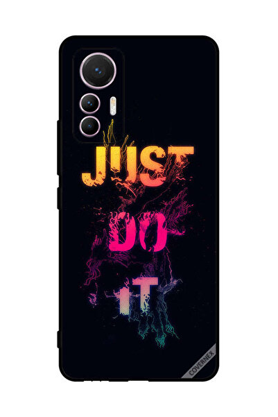Covernex غطاء حماية لهاتف شاومي 12 لايت - مطبوع عليه Just Do It ملون