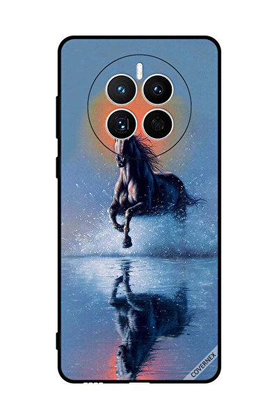 Covernex غطاء حماية لهاتف هواوي ميت 50 إي - رسمة حصان يركض في الماء