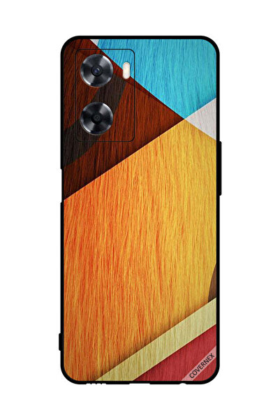 Covernex غطاء حماية لهاتف Oppo A77s بنقشة خشبية