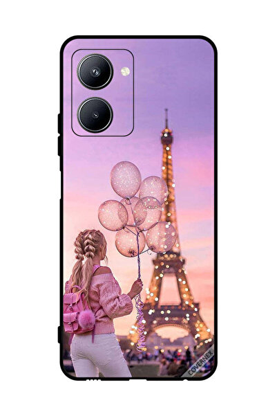 Covernex غطاء حماية لهاتف Realme C33 فتاة تحمل بالونات