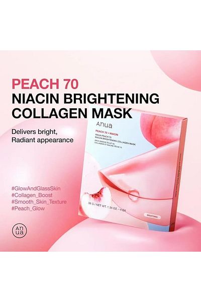 ANUA Peach 70 Niacin Brightening Collagen Mask 25 ml