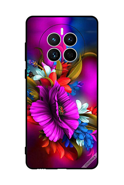 Covernex غطاء حماية لهاتف هواوي ميت 50E برسومات زهور عالية الدقة