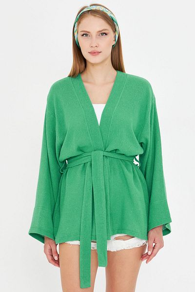 armonika Women's Green Belted Kimono Arm-25Y001073