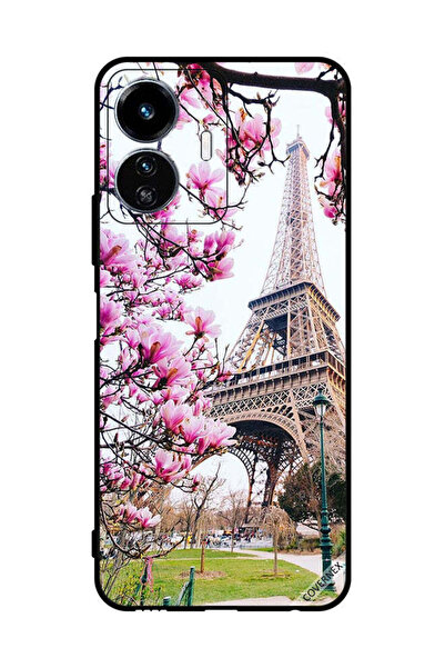 Covernex غطاء حماية لهاتف فيفو Y77e - زهور وبرج إيفل