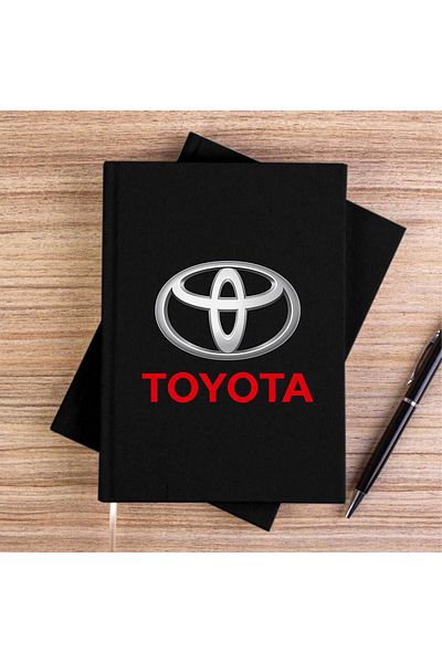 Z zepplin Toyata Text Logo Black Unlined Canvas Notebook