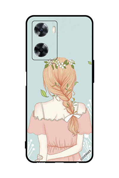 Covernex غطاء حماية لهاتف Oppo A77 4G بفتاة واقفة بمظهر لطيف