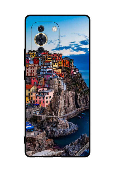 Covernex غطاء حماية لهاتف هواوي نوفا 10 برو - منازل ملونة على البحر