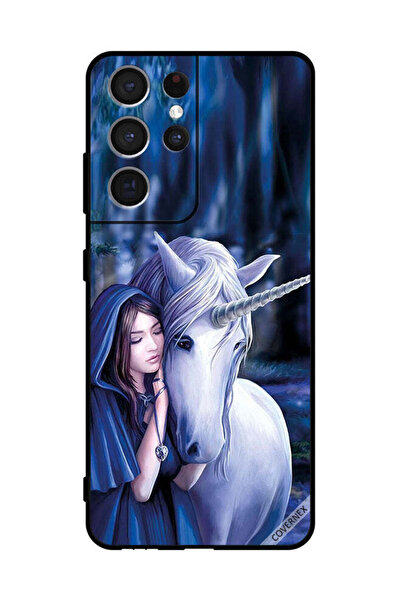 Covernex غطاء حماية لهاتف سامسونج S21 ألترا 5G - فتاة تحب وحيد القرن