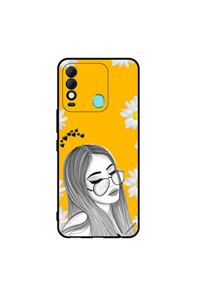 Covernex غطاء حماية لهاتف تكنو سبارك 8 - لوف إماجينيشنز آند ذا جلاسس جيرل