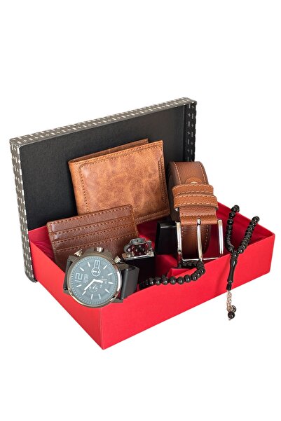 Tisaati Özel Kutulu Vegan Deri Yatay Crazy Cüzdan Kemer Kartlık Çakmak Bilekl...