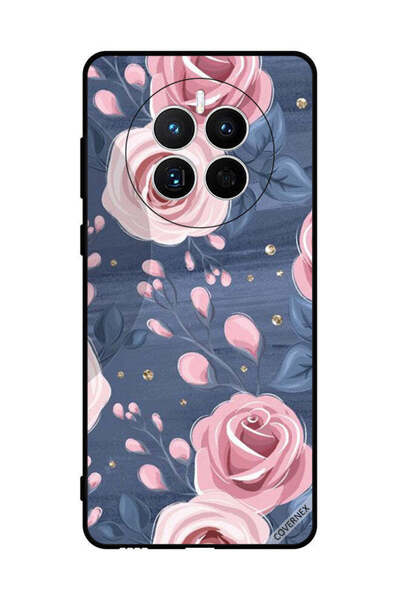 Covernex غطاء حماية لهاتف هواوي ميت 50 إي بنقشة الورود والأوراق