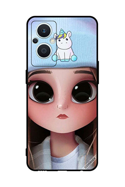 Covernex غطاء حماية لهاتف Oppo Reno 7 Lite - فتاة يونيكورن لطيفة
