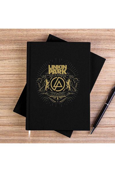 Z zepplin Linkin Park Live Al Milton Keynes Black Unlined Canvas Notebook