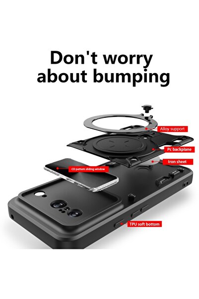 SKYDDAR INNOVATION Θήκη για Google Pixel 8, CamGuard Pro, Μαγνητικό δαχτυλίδι, Προστασία κάμερας, Σετ αυτοκόλλητων, Ροζ χρυσό