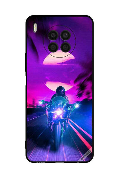 Covernex غطاء حماية لهاتف Honor 50 Lite - راكب الدراجة النارية يترك القمر خلفه