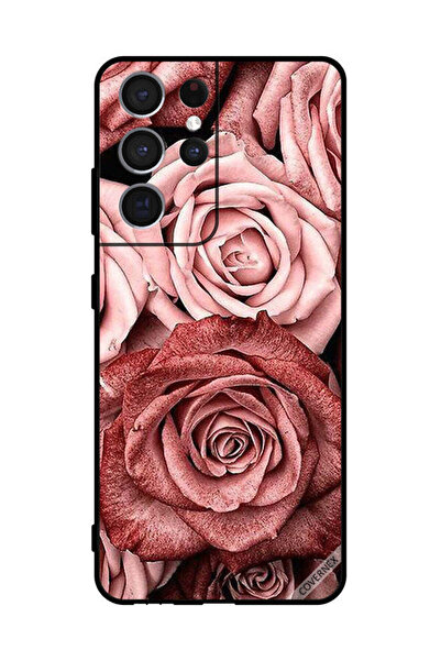 Covernex Protective Case Cover For Sumsung S21 Ultra 5G Peach Flowers