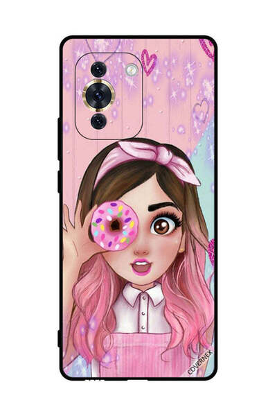 Covernex غطاء حماية لهاتف هواوي نوفا 10 برو - رسم فتاة محبة للدونات