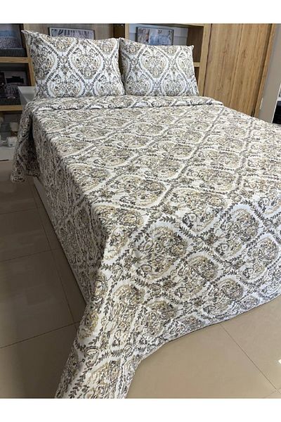 Sudemhome Modern Style Double King Size Pique Bedspread Set 230X250Cm 2Pcs Pillowcases 50X70Cm