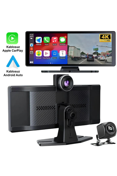 Protonust Carplay Apple Android Uyumlu 10.2 İnç Büyük Ekran Tak Çalıştır 4K Ö...