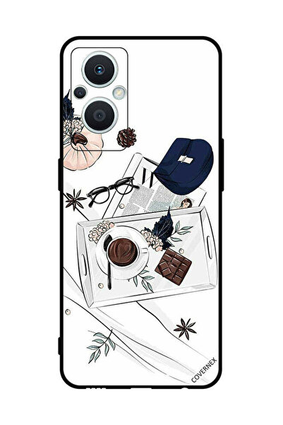 Covernex غطاء حماية لهاتف Oppo Reno 7 Z برسومات القهوة والشوكولاتة