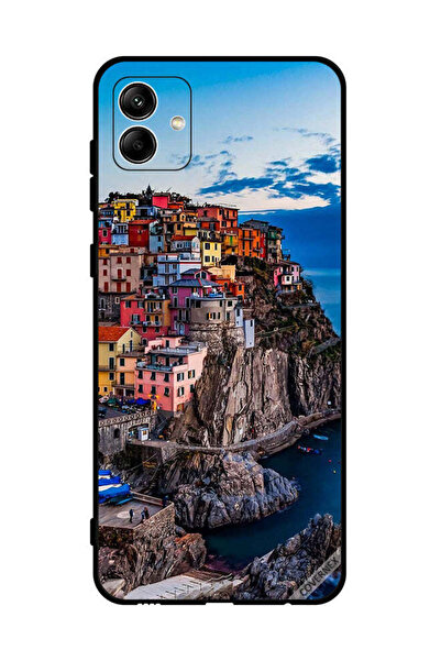 Covernex غطاء حماية لهاتف سامسونج جالاكسي A04 4G - منازل ملونة على البحر