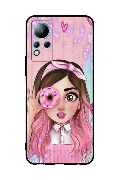 Covernex غطاء حماية لهاتف Infinix Note 11، فتاة صغيرة لطيفة تحمل دونات