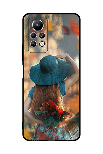 Covernex غطاء حماية لهاتف Infinix Note 11 Pro قبعة فتاة تخفي الحب والأوراق