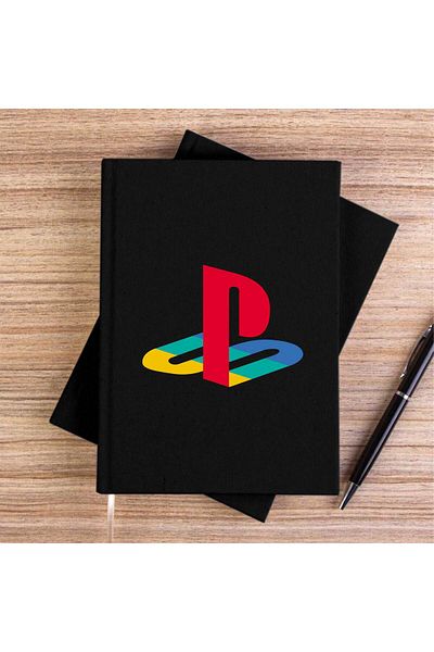 Z zepplin Caiet de pânză neîncrustat cu logo Playstation Culoare negru