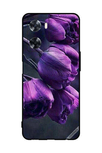 Covernex غطاء حماية لهاتف Oppo A77s - زهور داكنة