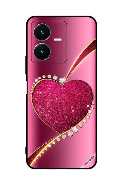 Covernex Protective Case Cover For vivo Y22 Diamond Glitter Heart