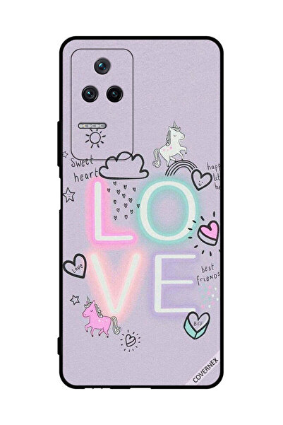Covernex غطاء حماية لهاتف شاومي بوكو F4 5G - قلب حلو، حب، وحيد القرن
