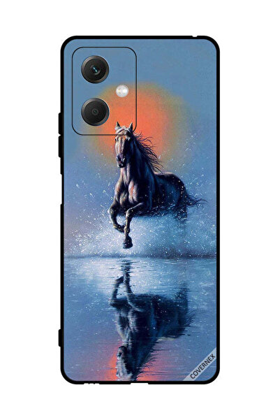 Covernex غطاء حماية لهاتف شاومي ريدمي نوت 12 - رسم حصان يركض في الماء