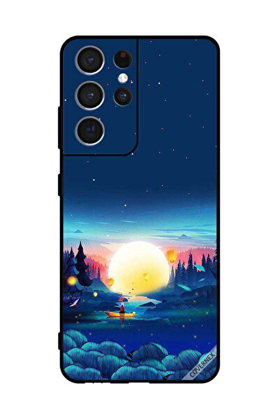 Covernex غطاء حماية لهاتف سامسونج S21 ألترا 5G، منظر غروب الشمس، طلاء