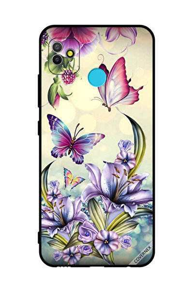 Covernex غطاء حماية لهاتف تكنو بوب 5 بنقشة زهور وفراشات جميلة